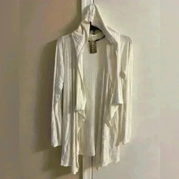 Dolan Anthropologie cardigan open‎ front draped hooded with pockets. Medium - Picture 1 of 7